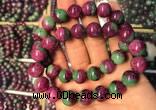 CGB2523 7.5 inches 12mm round ruby zoisite beaded bracelets