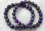 CGB2611 7.5 inches 9mm round natural sugilite beaded bracelets