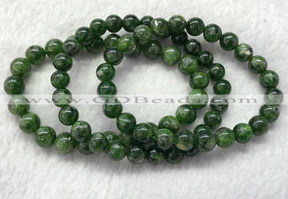 CGB2617 7.5 inches 8mm round diopside quartz beaded bracelets