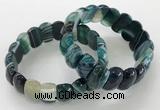 CGB3130 7.5 inches 10*20mm faceted oval agate bracelets