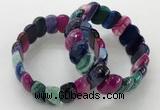 CGB3133 7.5 inches 10*20mm faceted oval agate bracelets