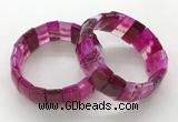 CGB3156 7.5 inches 11*23mm faceted rectangle agate bracelets