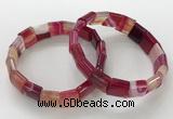 CGB3168 7.5 inches 12*15mm rectangle agate bracelets wholesale