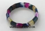 CGB3179 7.5 inches 12*15mm rectangle agate bracelets wholesale