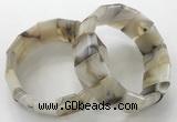 CGB3185 7.5 inches 15*25mm rectangle agate bracelets wholesale