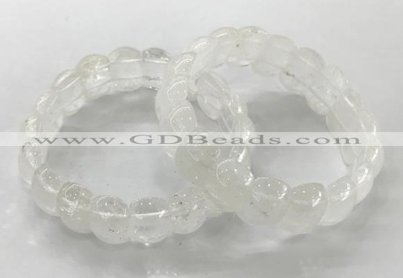 CGB3220 7.5 inches 12*20mm oval white crystal bracelets