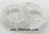 CGB3360 7.5 inches 10*15mm oval white crystal bracelets