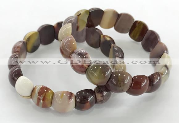 CGB3377 7.5 inches 10*15mm oval mookaite bracelets wholesale