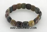 CGB3381 7.5 inches 10*15mm oval mixed tiger eye bracelets