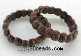 CGB3385 7.5 inches 10*15mm oval mahogany obsidian bracelets