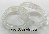 CGB3394 7.5 inches 10*15mm rectangle synthetic moonstone bracelets