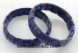 CGB3436 7.5 inches 12*15mm faceted rectangle lapis lazuli bracelets