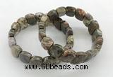 CGB3444 7.5 inches 10*15mm faceted marquise rainforest agate bracelets