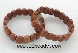 CGB3453 7.5 inches 10*15mm faceted marquise red jasper bracelets