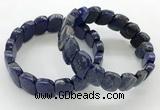 CGB3455 7.5 inches 10*15mm faceted marquise lapis lazuli bracelets