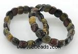 CGB3466 7.5 inches 10*14mm faceted oval mixed tiger eye bracelets