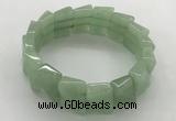 CGB3470 7.5 inches 12*17mm trapezoid green aventurine bracelets