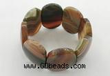 CGB3492 7.5 inches 30*40mm oval agate gemstone bracelets