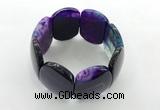 CGB3493 7.5 inches 30*40mm oval agate gemstone bracelets