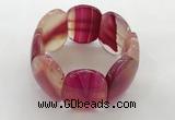 CGB3494 7.5 inches 30*40mm oval agate gemstone bracelets