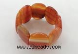 CGB3495 7.5 inches 30*40mm oval agate gemstone bracelets