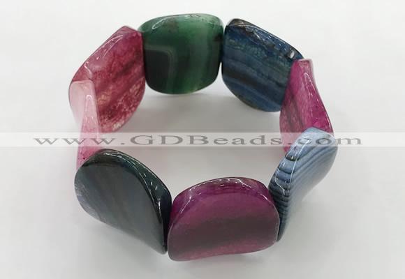 CGB3507 7.5 inches 30*40mm oval agate bracelets wholesale