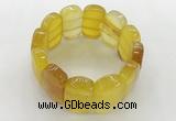 CGB3510 7.5 inches 18*30mm faceted oval agate bracelets