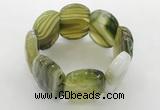 CGB3522 7.5 inches 28*40mm faceted oval agate bracelets