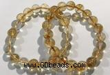 CGB4024 7.5 inches 9mm round citrine beaded bracelets wholesale