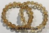 CGB4025 7.5 inches 10mm round citrine beaded bracelets wholesale