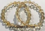 CGB4030 7.5 inches 9mm round citrine beaded bracelets wholesale