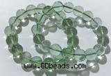 CGB4052 7.5 inches 12mm round green fluorite beaded bracelets