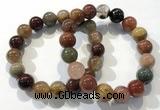 CGB4073 7.5 inches 12mm round mixed rutilated quartz beaded bracelets