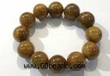 CGB4091 7.5 inches 18mm round golden rutilated quartz beaded bracelets