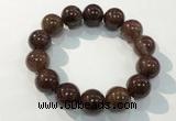 CGB4100 7.5 inches 16mm round rutilated quartz beaded bracelets