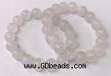 CGB4503 7.5 inches 12mm round white moonstone beaded bracelets