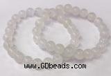 CGB4506 7.5 inches 9mm round white moonstone beaded bracelets