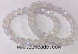 CGB4512 7.5 inches 8mm round white moonstone beaded bracelets