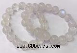 CGB4514 7.5 inches 12mm round white moonstone beaded bracelets