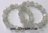 CGB4518 7.5 inches 12mm round white moonstone beaded bracelets