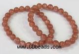 CGB4533 7.5 inches 8mm round golden sunstone beaded bracelets