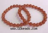 CGB4543 7.5 inches 8mm round golden sunstone beaded bracelets