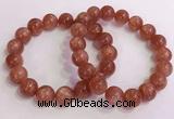 CGB4545 7.5 inches 12mm round golden sunstone beaded bracelets