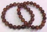 CGB4626 8mm - 9mm round red rutilated quartz beaded bracelets