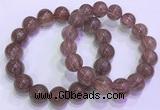 CGB4644 13mm - 14mm round red rutilated quartz beaded bracelets