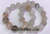 CGB4675 15mm - 16mm round green phantom quartz beaded bracelets