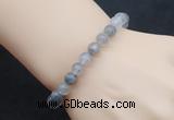 CGB5003 6mm, 8mm round cloudy quartz beads stretchy bracelets