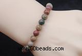 CGB5041 6mm, 8mm round picasso jasper beads stretchy bracelets