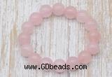 CGB5301 10mm, 12mm round rose quartz beads stretchy bracelets