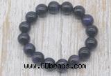 CGB5328 10mm, 12mm round purple tiger eye beads stretchy bracelets